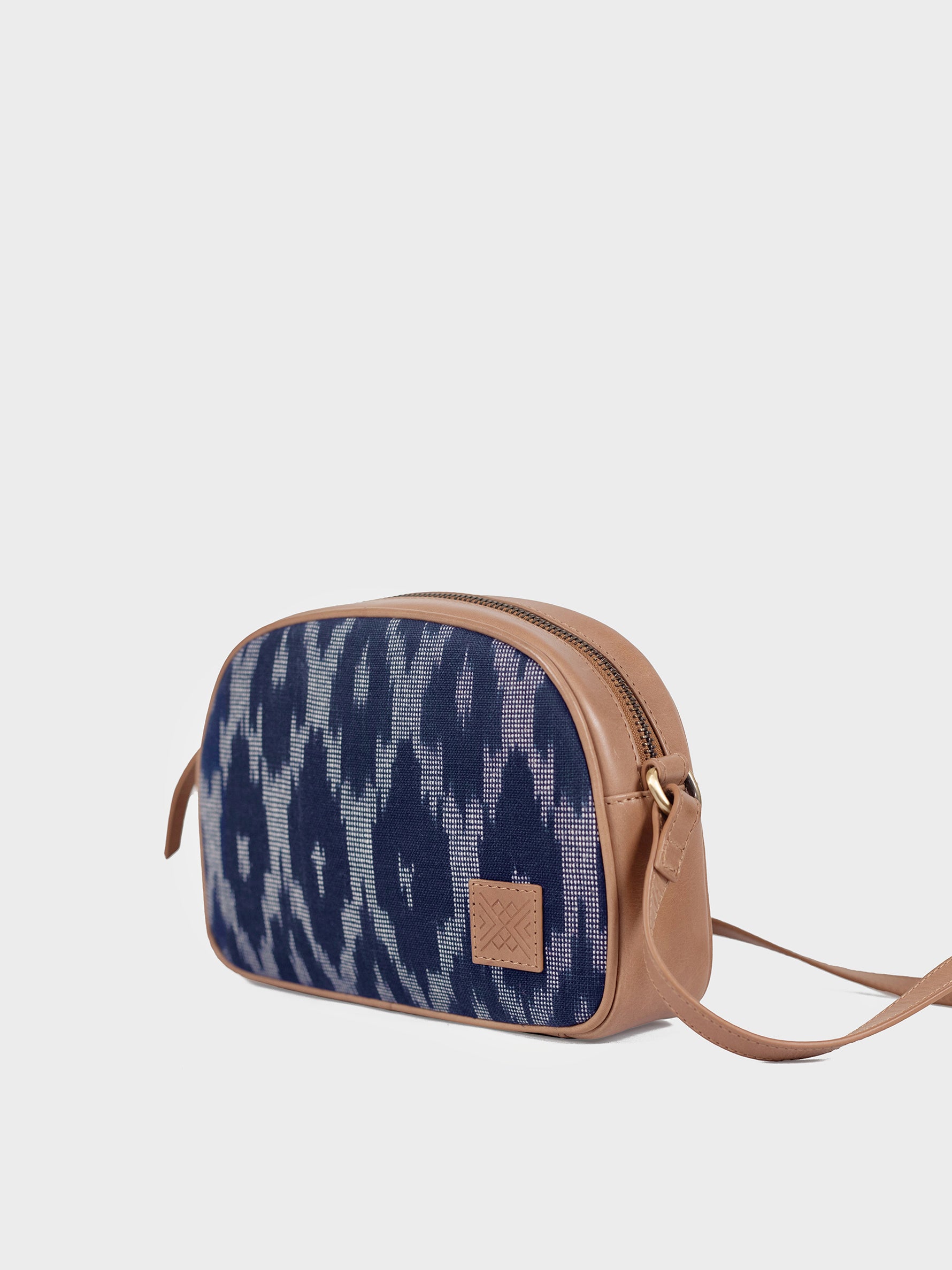 Mini Camera Sling (Navy Ikat)