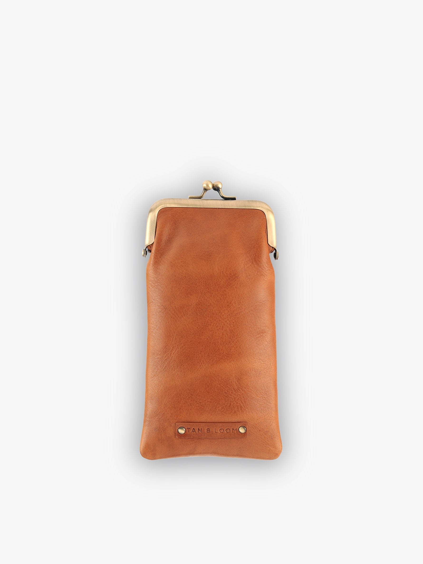 Handcrafted Genuine Vegetable Tanned Leather Reader's Case Toffee Tan for Women Tan & Loom