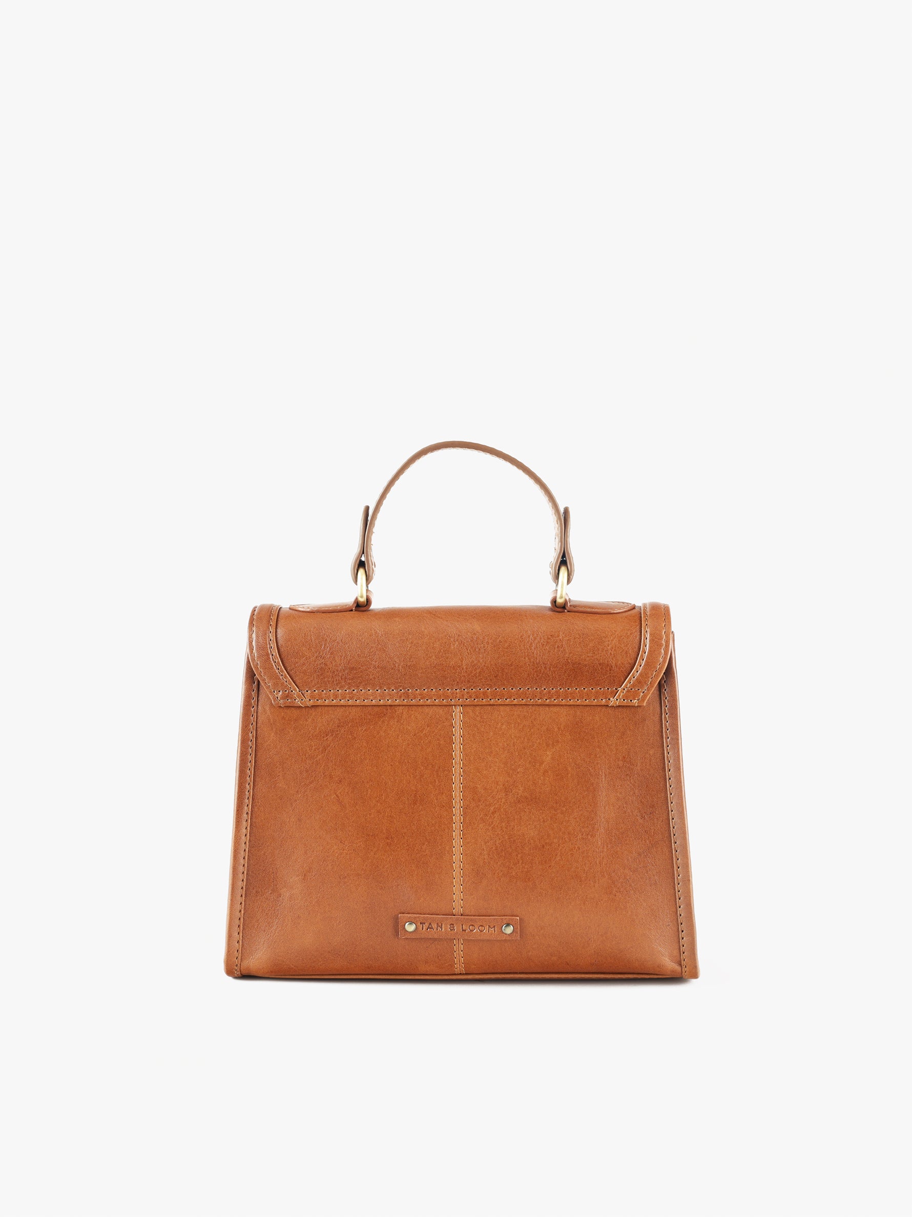 Handcrafted Genuine Vegetable Tanned Leather City Satchel Mini Toffee Tan for Women Tan & Loom