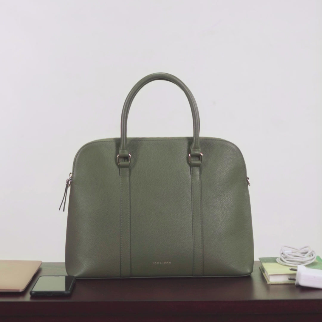 Kate Spade large Knott leather shoulder bag | Green | MILANSTYLE.COM